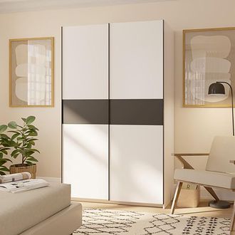 Dmora Armario 2 Puertas Dmora, Habitaci&oacute;n 2 Estantes, Perchero, 2 Puertas, 120x204h Cm Blanco