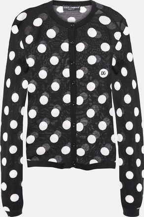 Dolce & Gabbana Polka-dot wool and silk cardigan