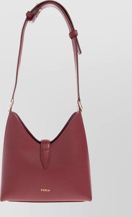 Furla textured shoulder bag adjustable strap