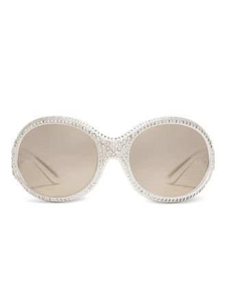 Dolce & Gabbana Eyewear Occhiali da sole ovali - Bianco