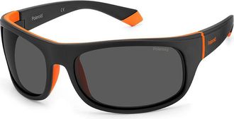 Polaroid Zwarte Rubber Zonnebril