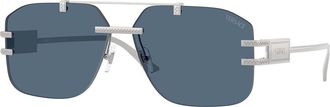 Versace VE2275 100080 Mens Sunglasses Silver Size 60