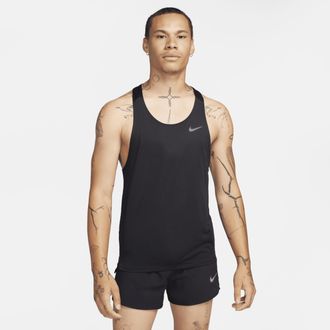 Nike Mens Fast Dri-FIT Running Singlet in Black | FN4229-010