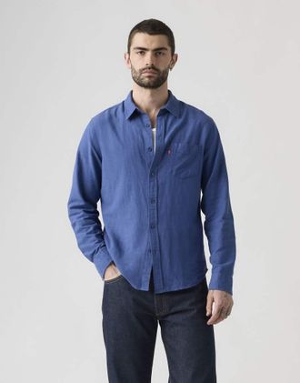 Levi's Sunset 1 - Camicia blu medio con tasca standard