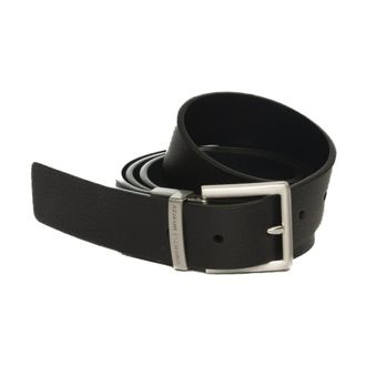 A|X Armani Exchange Tongue Belt - Heren - Riemen - Zwart - ONE Size - Leer - Accessoires
