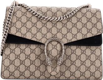 Gucci Borsa a spalla Dionysus media in tela cerata GG - Nero