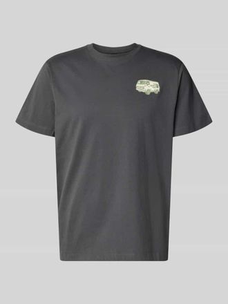The North Face T-Shirt mit Label-Print und Rundhalsausschnitt in Anthrazit, Gr&ouml;&szlig;e XXL
