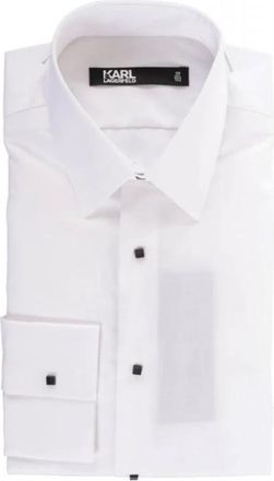 Karl Lagerfeld Heren, Overhemden, Wit, Maat: 3XL