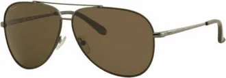 Ferragamo SF131S 067 Shiny Gunmetal/Dark Brown