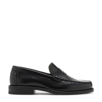 Mango leren loafers zwart