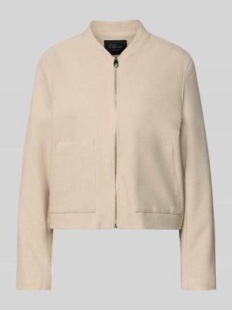 s.Oliver Black Label Regular Fit Blouson mit Viskose-Anteil in Ecru, Gr&ouml;&szlig;e 34