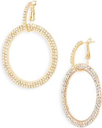 Tasha Crystal Circle Drop Earrings in Gold Ab Crystal at Nordstrom Rack