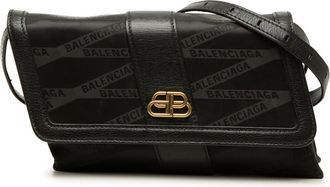 Balenciaga Pre-owned Balenciaga Nylon BB Monogram Shift Wallet on Strap Ladies 031WMYVC7KWFR2WT