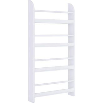 HOMCOM Homcom - Estanter&iacute;a De Pared De Libros Con 4 Estantes Carga 30kg 59x12x113cm Blanco