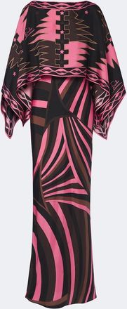 Pucci Iride caped silk twill gown