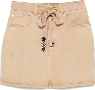 Twin-Set Rok met trekkoord - Beige