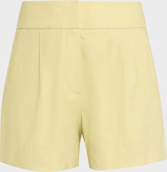 Veronica Beard Haina Linen-Blend Shorts