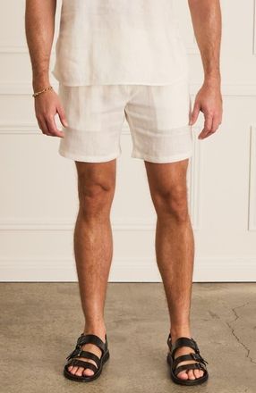 Aqua Blu Australia Atelier Connor Shorts in White at Nordstrom, Size X-Large