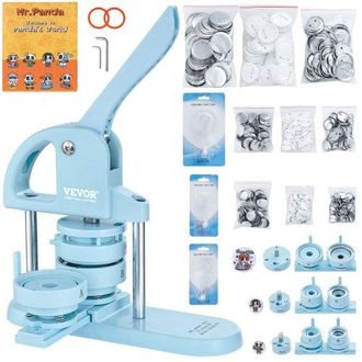 OEM Buttonmaker Knopfmachermaschine, 25/32/58 Mm 3-in-1-pinmaker, 300-teilige Buttonteile, Buttonmaker-maschine Mit Panda-zauberbuch, Stanzset Mit Bogengr