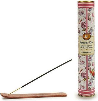 Bigbuy Juego De Varitas De Incienso En Lata - Rosas (12 X 30 Unidades) + Soporte