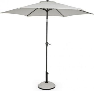 Konte Design Sombrilla de jard&iacute;n con m&aacute;stil central de aluminio y lona natural 2,7m