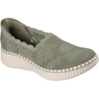 Skechers Wilshire Boulevard Polyester Dames Olive Sneakers