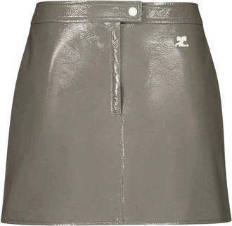 Courr&egrave;ges Reedition Minirok - Dames - Rokken - Grijs - Maat: S Katoen