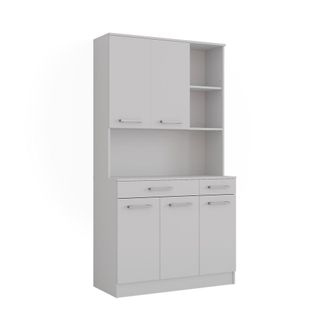 Vicco Aparador De Cocina Raul, Blanco, 100.1 X 188.5 Cm Con 5 Puertas Y 2 Cajones, Vicco