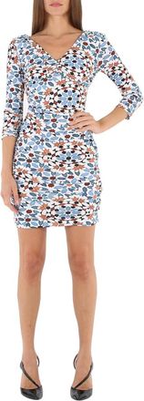 Roberto Cavalli Ladies Riad Print V-neck Fitted Dress, Brand Size 44 (US Size 10)