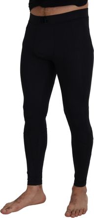 Dolce & Gabbana Mens Black Nylon Slim Fit Stretch Pants Elastane Spandex