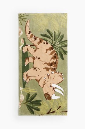 H&M Gemustertes Badehandtuch - Gr&uuml;n/Triceratops