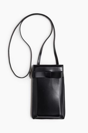 H&M Handytasche mit Zierschleife - Schwarz