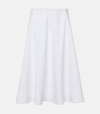 Khaite Cotton midi skirt