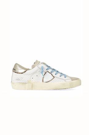 Philippe Model Womens Low Leather Sneaker In White