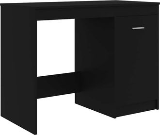 vidaXL Escritorio De Madera Contrachapada Negro 100x50x76 Cm Vidaxl