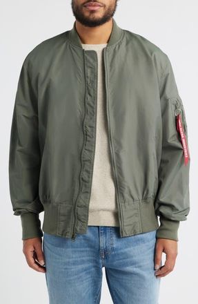 Alpha Industries L-2B Hunter Water Resistant Bomber Jacket in Field Gray at Nordstrom, Size X-Large