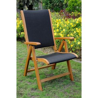 International Caravan Inc Set of Two Royal Tahiti Outdoor Wood 5-Position Folding Chair