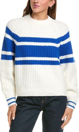 Madewell Stripe Apres Stevie Cozy Wool-Blend Pullover