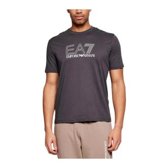 Emporio Armani T-shirt met korte mouwen en ronde hals van katoen - Heren - T-shirts - Grijs - L - Katoen - Tops