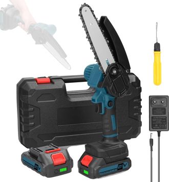 OEM Sierra De Poda El&eacute;ctrica, Hoja De 6 Pulgadas, Dise&ntilde;o Inal&aacute;mbrico, Azul, Eu-b