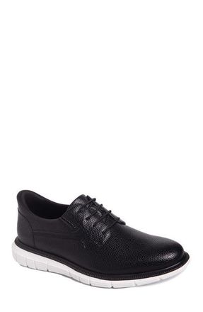 Marc Joseph New York Cloud Street Hands Free Technology Leather Plain Toe Casual Oxford in Black Grainy Leather at Nordstrom, Size 8