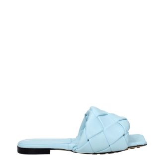 Bottega Veneta Damens Clogs und Pantoletten aus hellblauem Leder