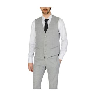 Antony Morato Waistcoats, male, Gray, 2XL, Sophisticated Gray Suit Vest