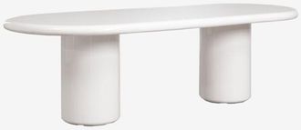 Sklum Mesa De Comedor Ovalada 260x110 Cm En Cemento Aurean Sklum