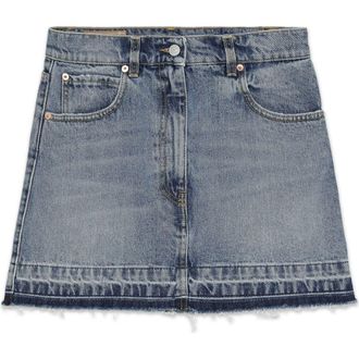 Fortela Mini Denim Skirt in Bleach Wash at Nordstrom, Size 28 Eu