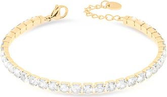 Freddy Bracciale Tennis in Dorato con Gemme Bianche