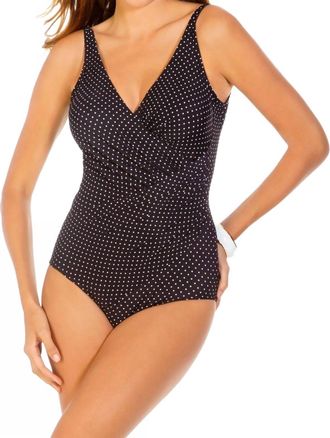 Miraclesuit Pin Point Oceanus One Piece Swimsuit In Black