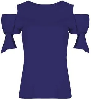 Anne Fontaine Myrtille Jersey Cotton Top in Dark Navy at Nordstrom, Size 38
