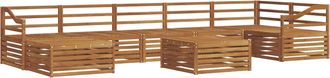 vidaXL Conjunto De Sof&aacute;s De Exterior 8 Uds. Natural Vidaxl