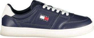 Tommy Hilfiger Leather Sneaker - Heren - Sneakers - Blauw - 43 EU - Leer - Schoenen